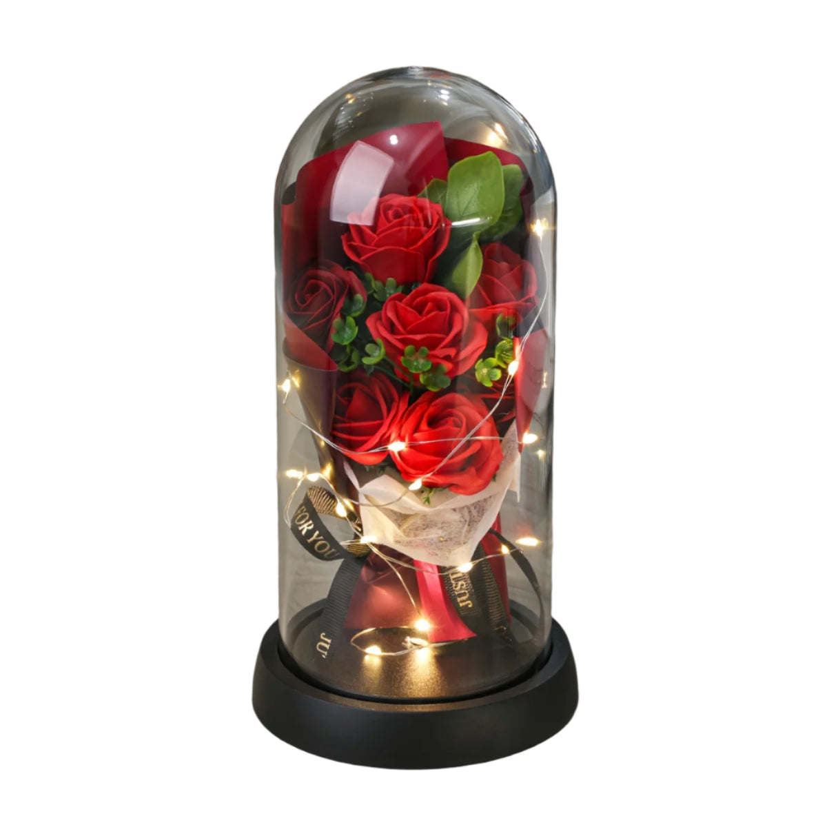 Romantic Everlasting Rose Bouquet with LED Lights-0