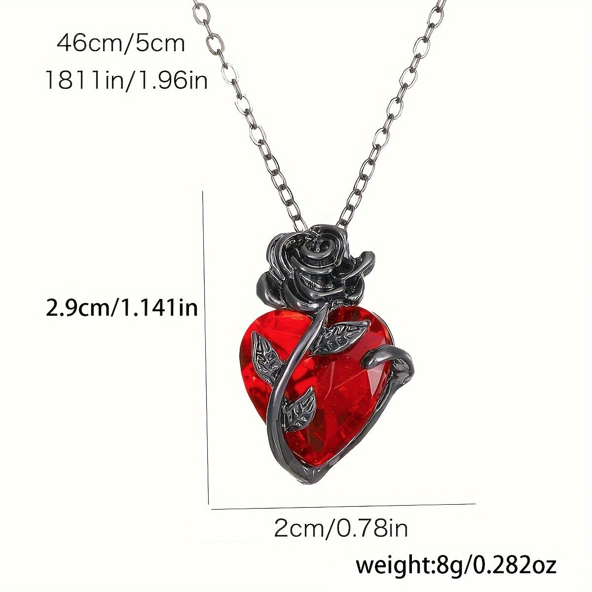 Love Rose Necklace Elegant Gift-1