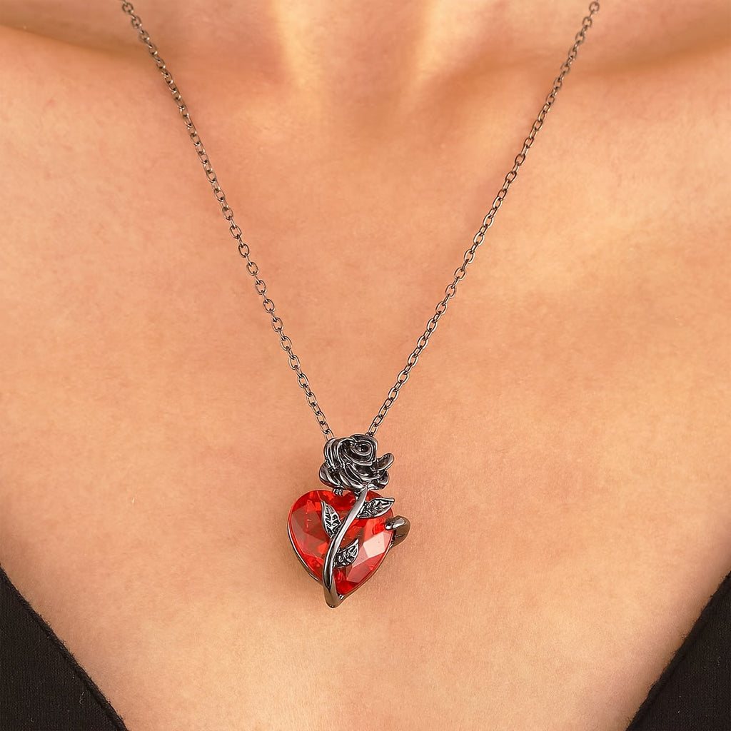 Love Rose Necklace Elegant Gift-2