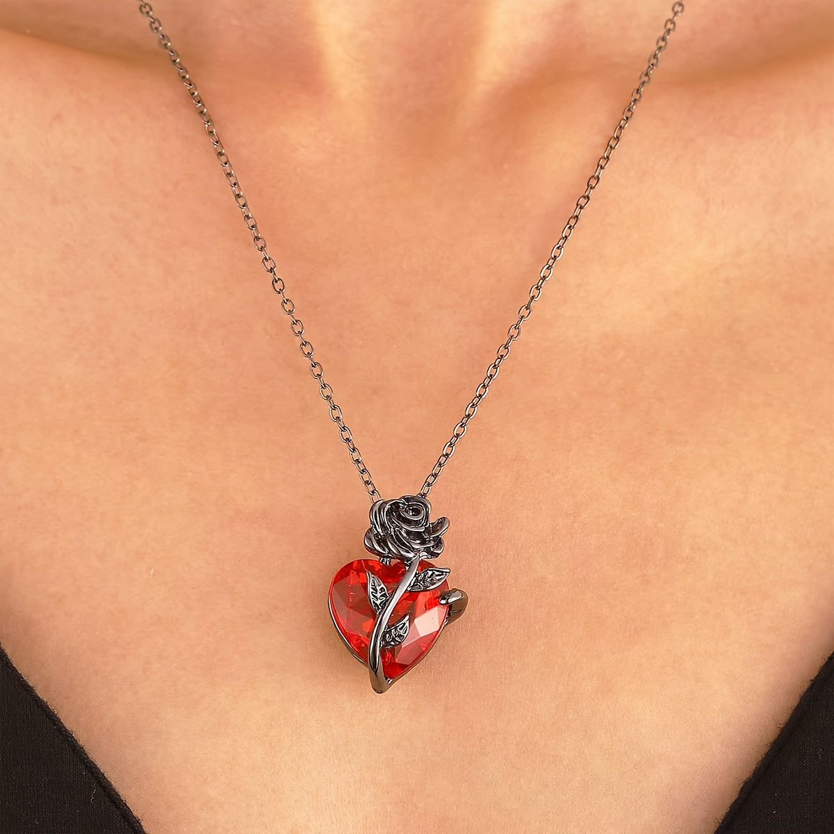 Love Rose Necklace Elegant Gift-2